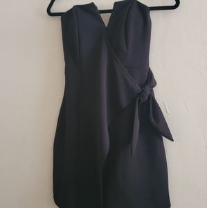Black side tie dress